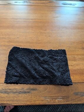 Black Lace Bandeau Top